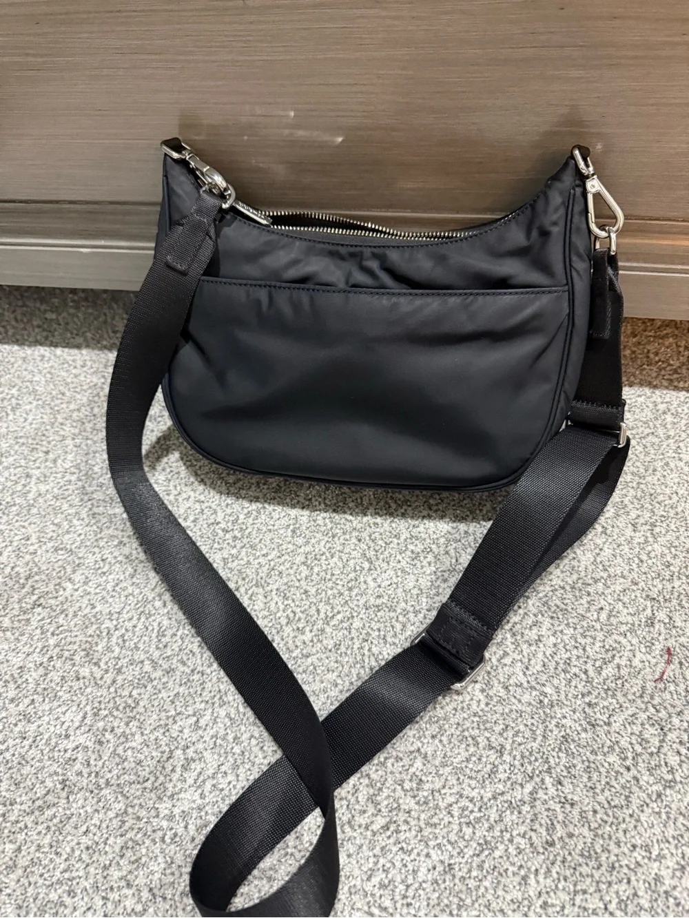 lululemon athletica Black Crescent Shoulder Bag